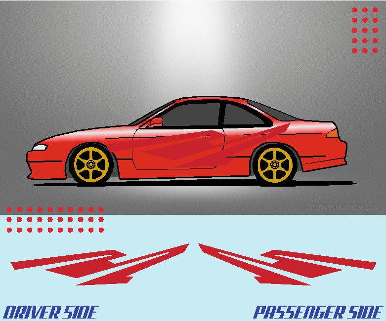 Angular Stripe vinyl graphic kit