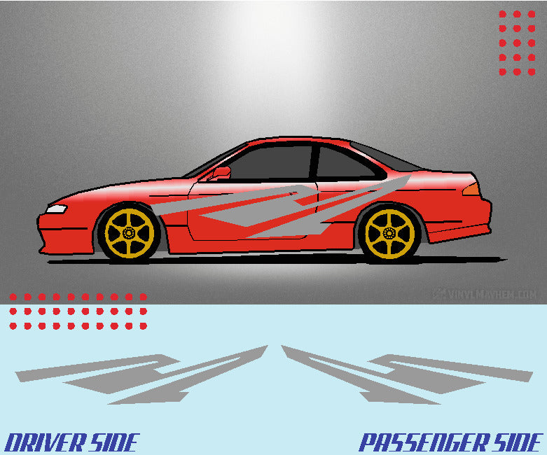 Angular Stripe vinyl graphic kit