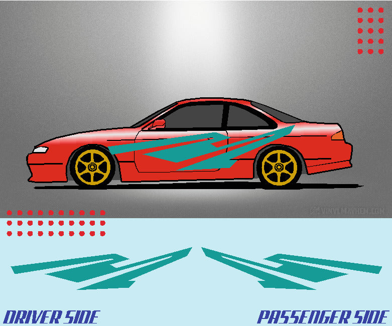 Angular Stripe vinyl graphic kit