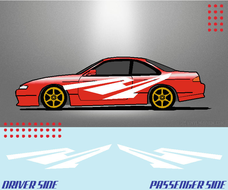 Angular Stripe vinyl graphic kit