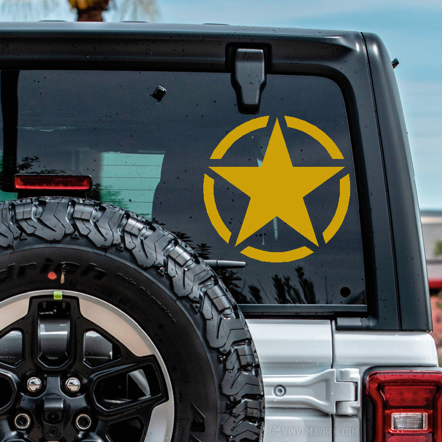 Army Star in circle vinyl sticker