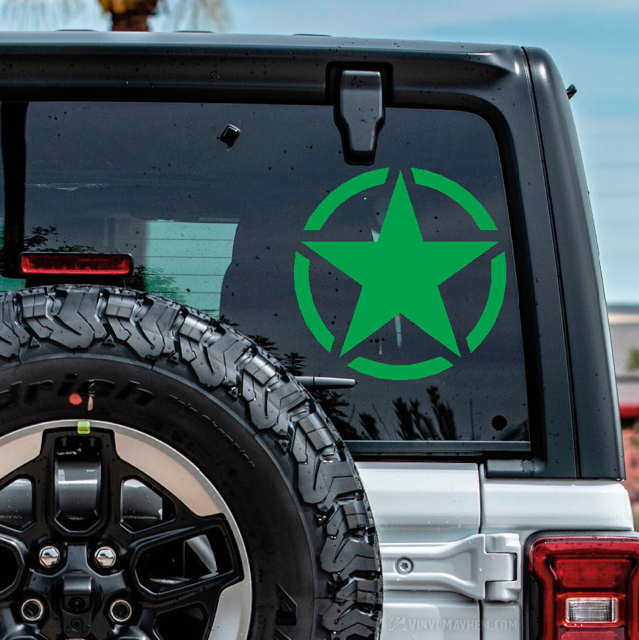 Army Star in circle vinyl sticker