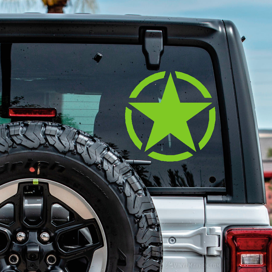 Army Star in circle vinyl sticker
