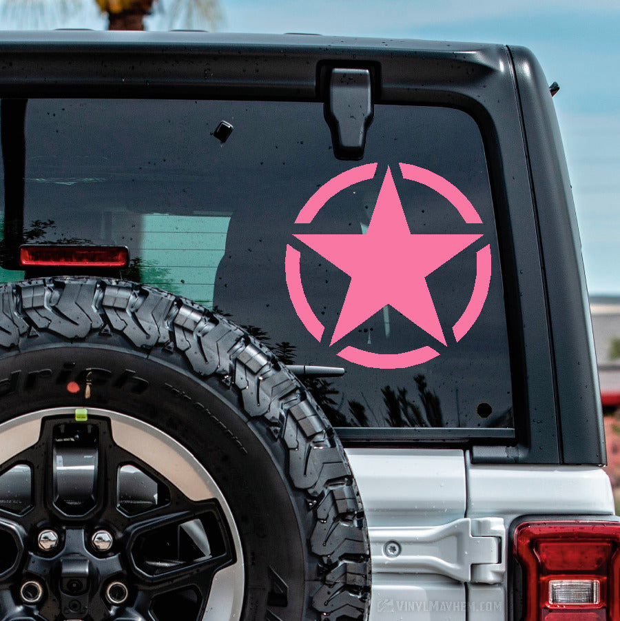 Army Star in circle vinyl sticker