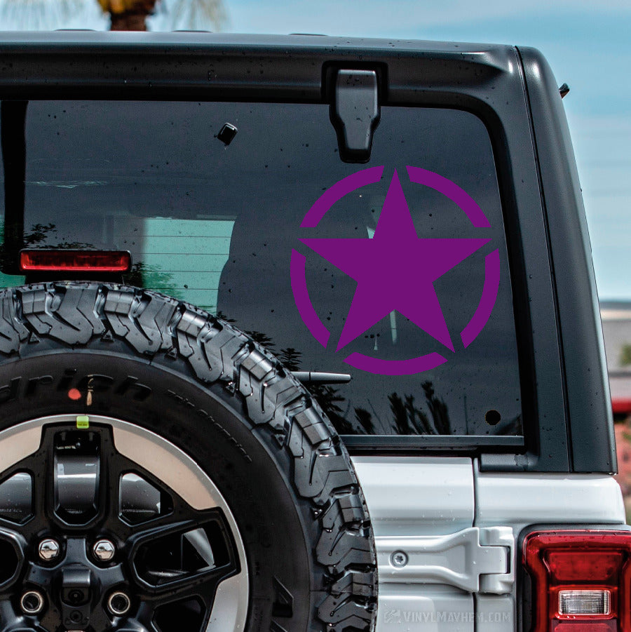 Army Star in circle vinyl sticker