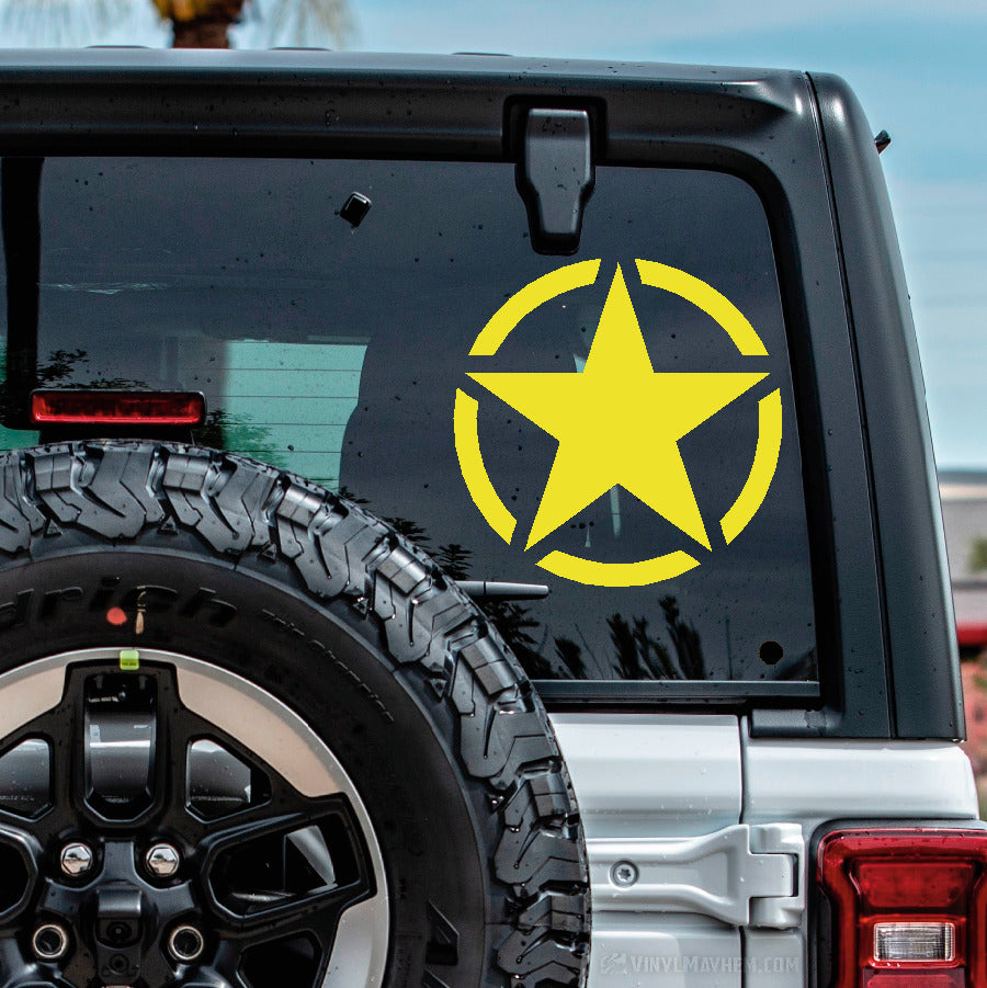 Army Star in circle vinyl sticker