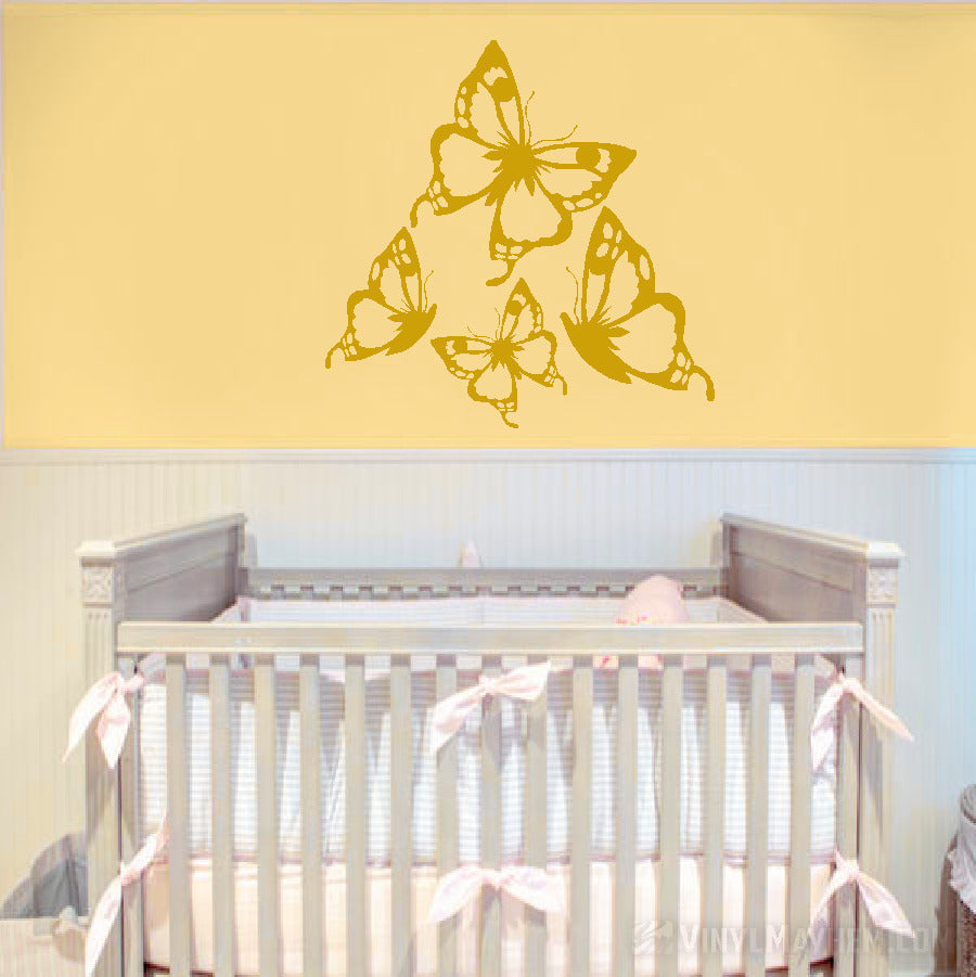 Butterflies vinyl sticker set