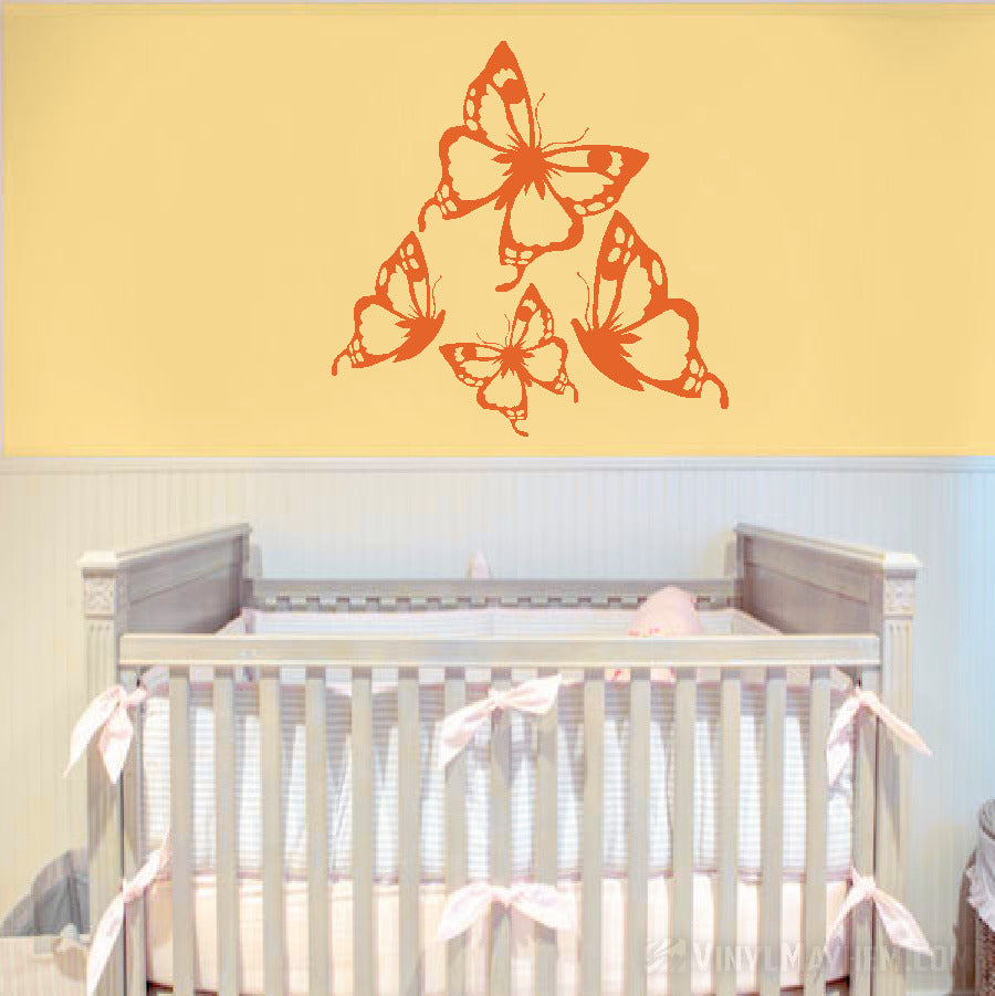 Butterflies vinyl sticker set