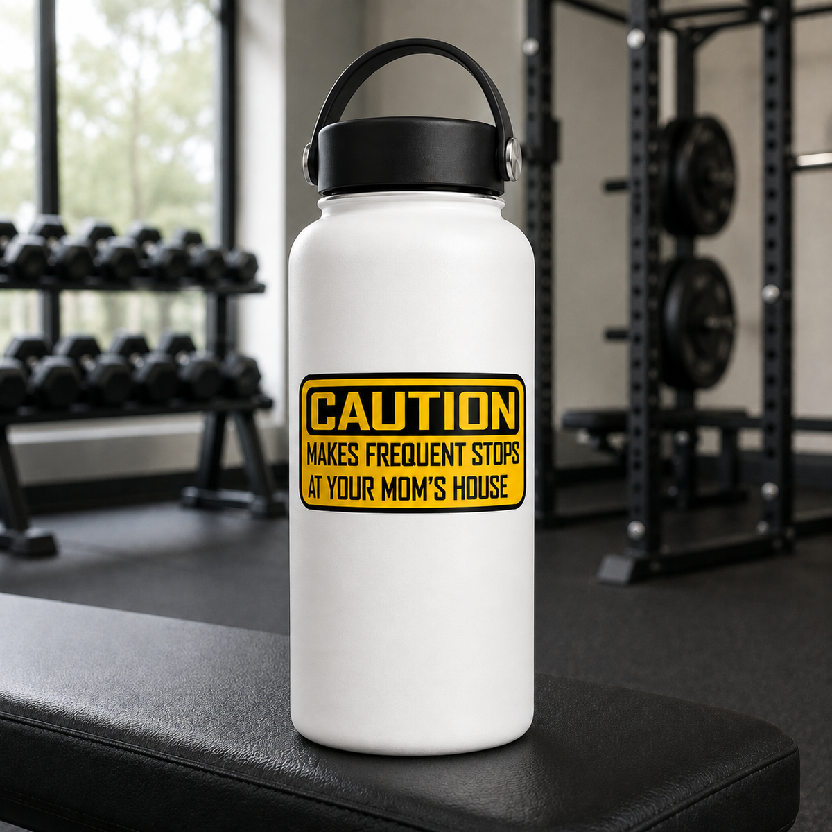 Caution Frequent Stops at Your Mom’s House Funny Car Sticker
