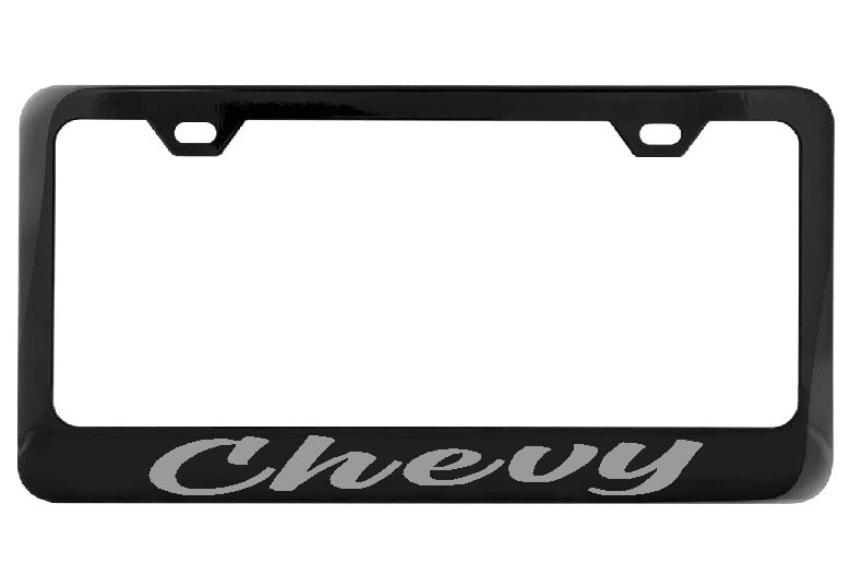 Chevy black license plate frame