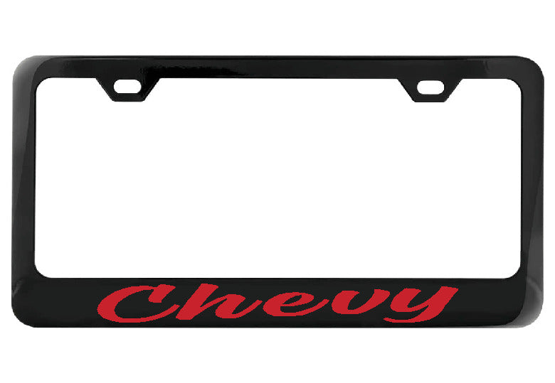Chevy black license plate frame