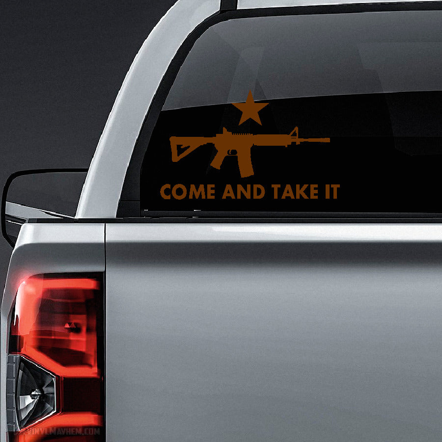 Come and Take it AR-15 vinyl sticker