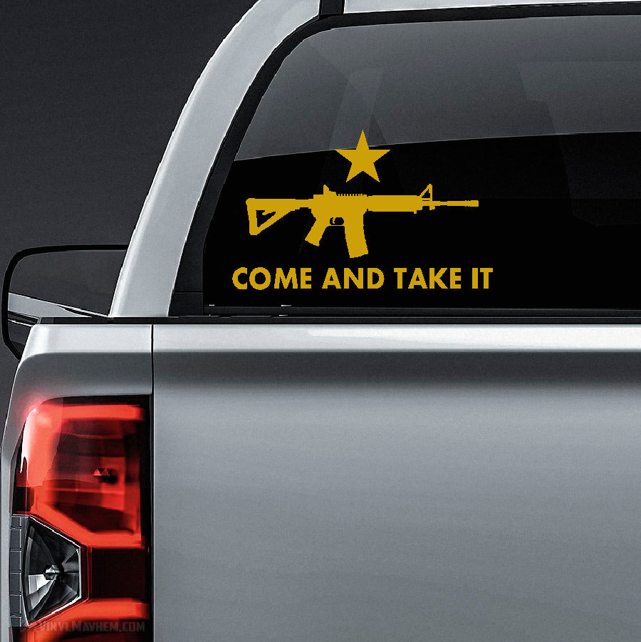 Come and Take it AR-15 vinyl sticker