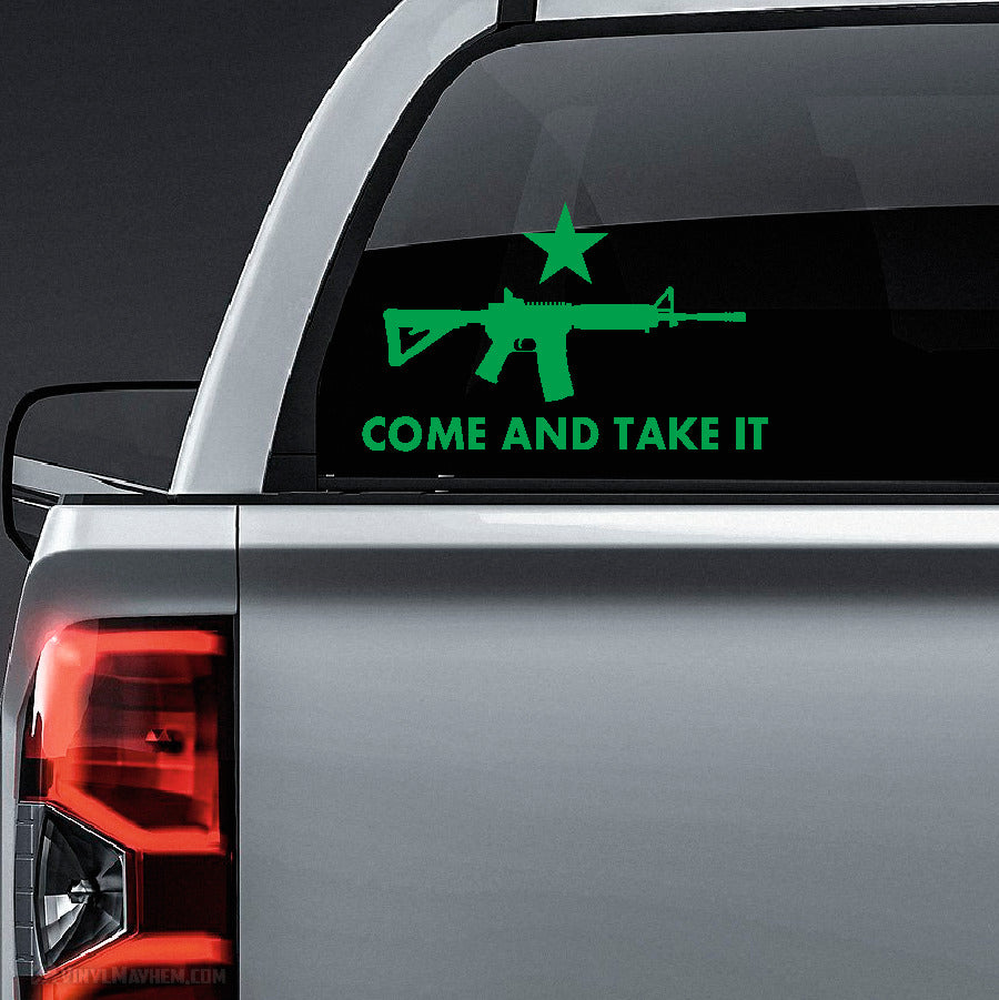 Come and Take it AR-15 vinyl sticker