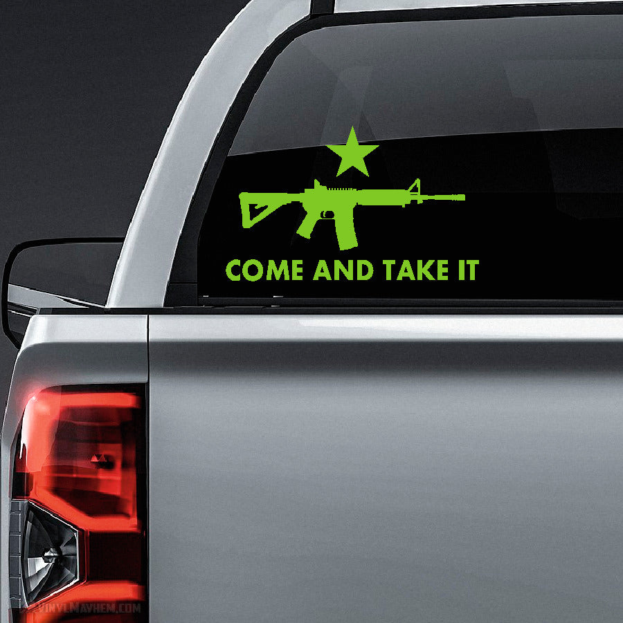 Come and Take it AR-15 vinyl sticker
