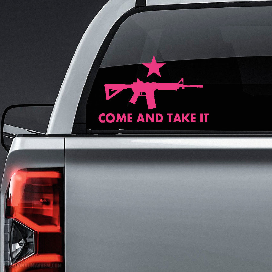 Come and Take it AR-15 vinyl sticker
