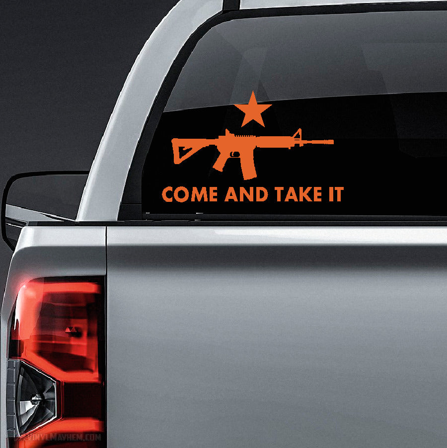 Come and Take it AR-15 vinyl sticker