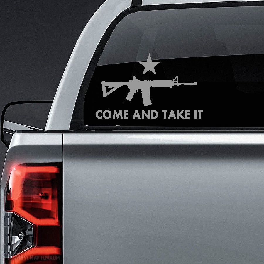 Come and Take it AR-15 vinyl sticker