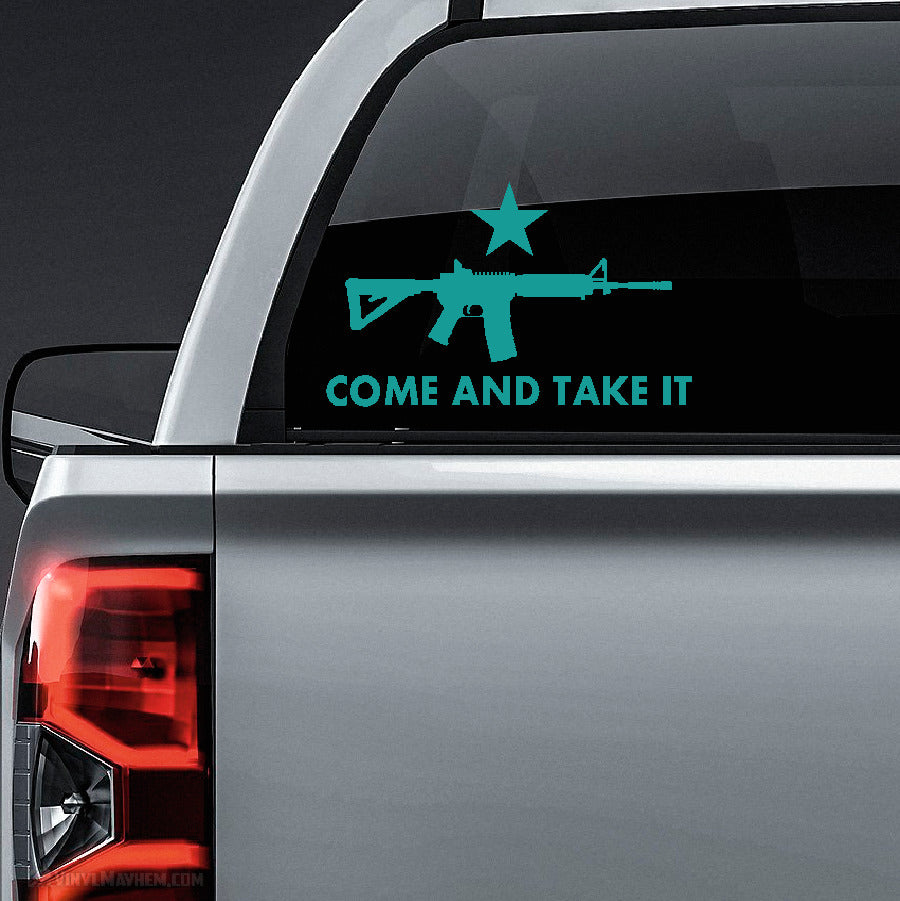Come and Take it AR-15 vinyl sticker