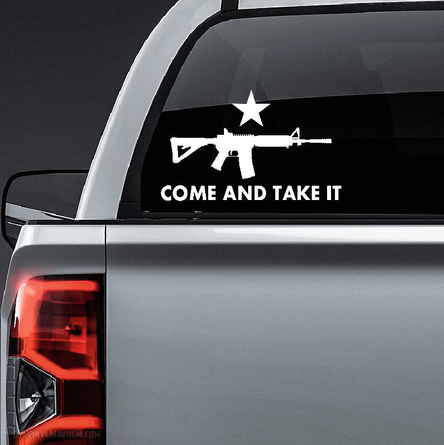 Come and Take it AR-15 vinyl sticker