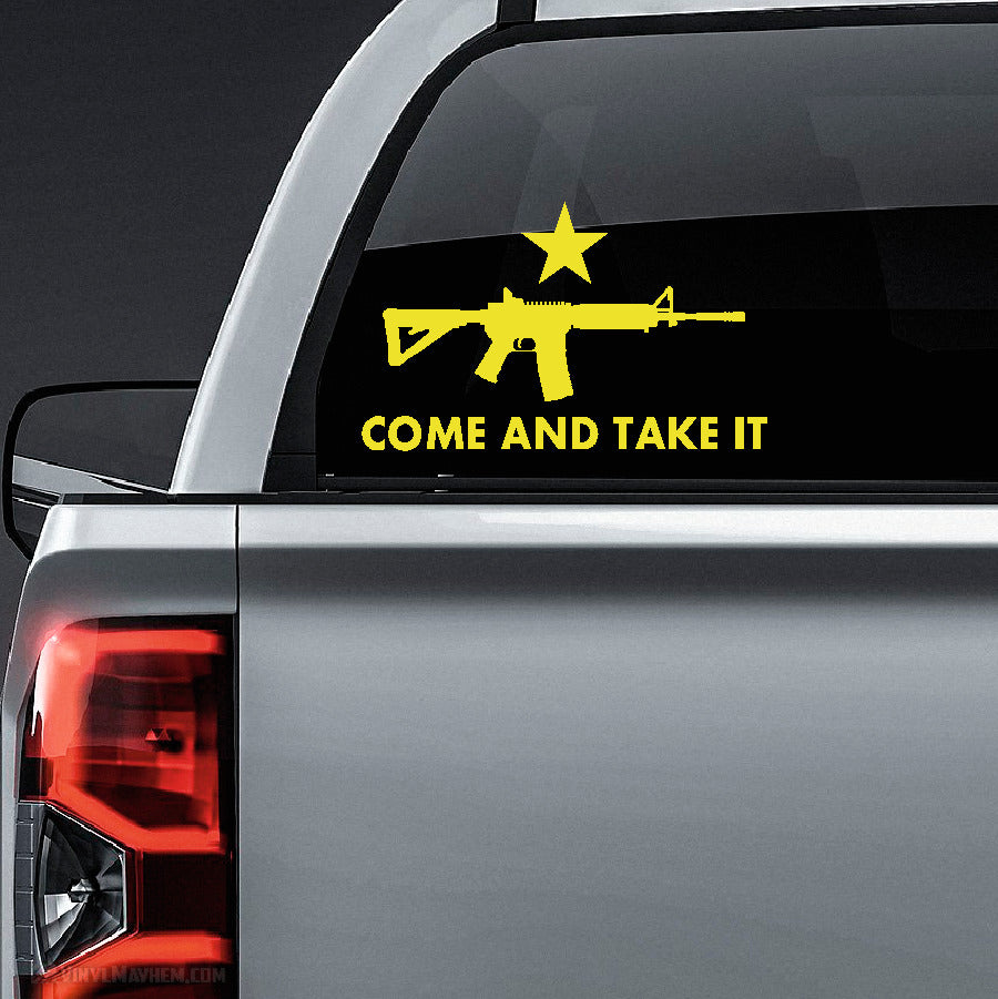 Come and Take it AR-15 vinyl sticker