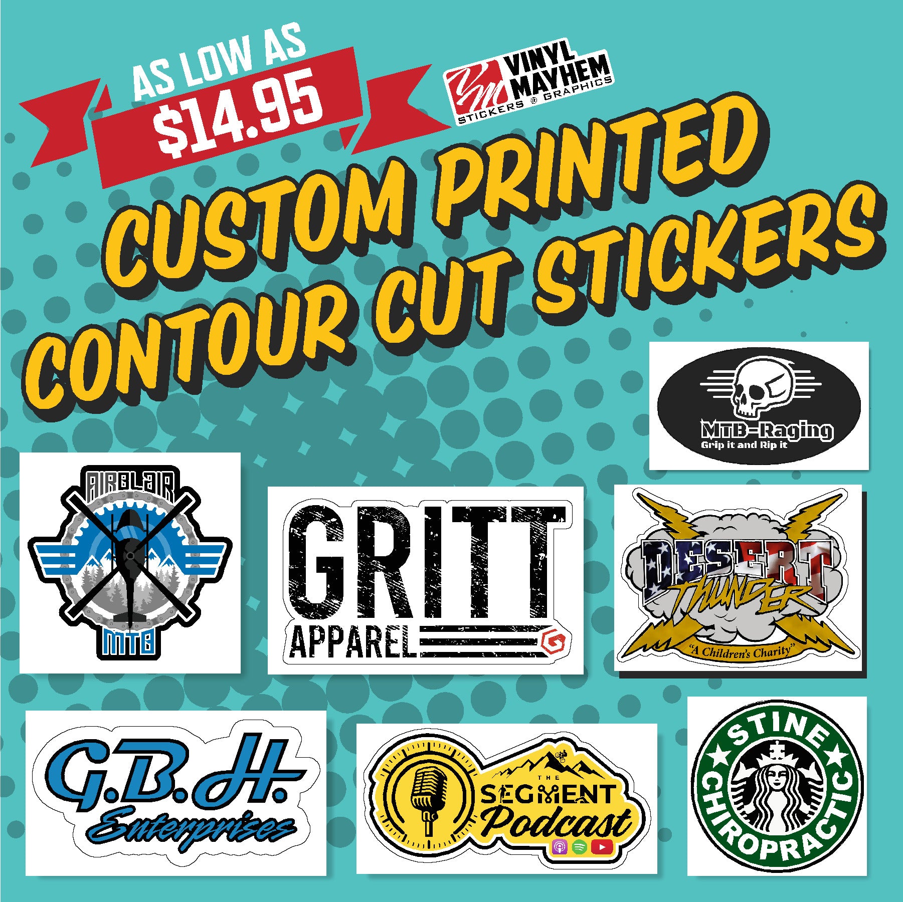 Printed Contour Cut Stickers