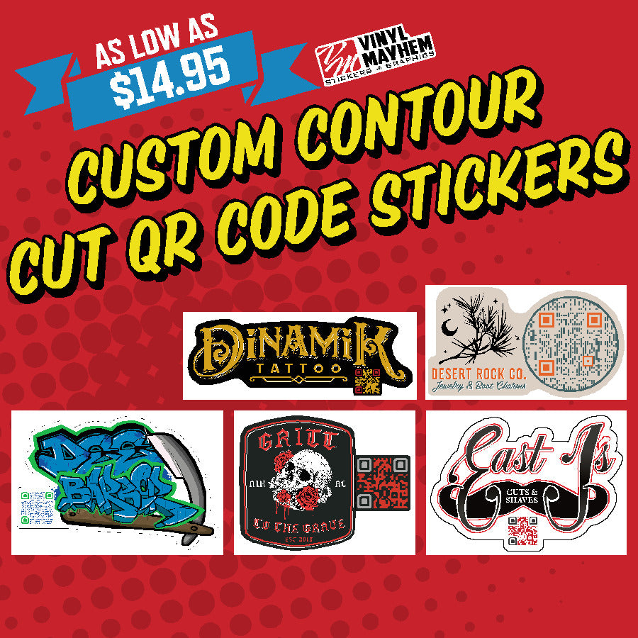 Custom QR Code Vinyl Stickers Decals | Fast production and Shipping ...