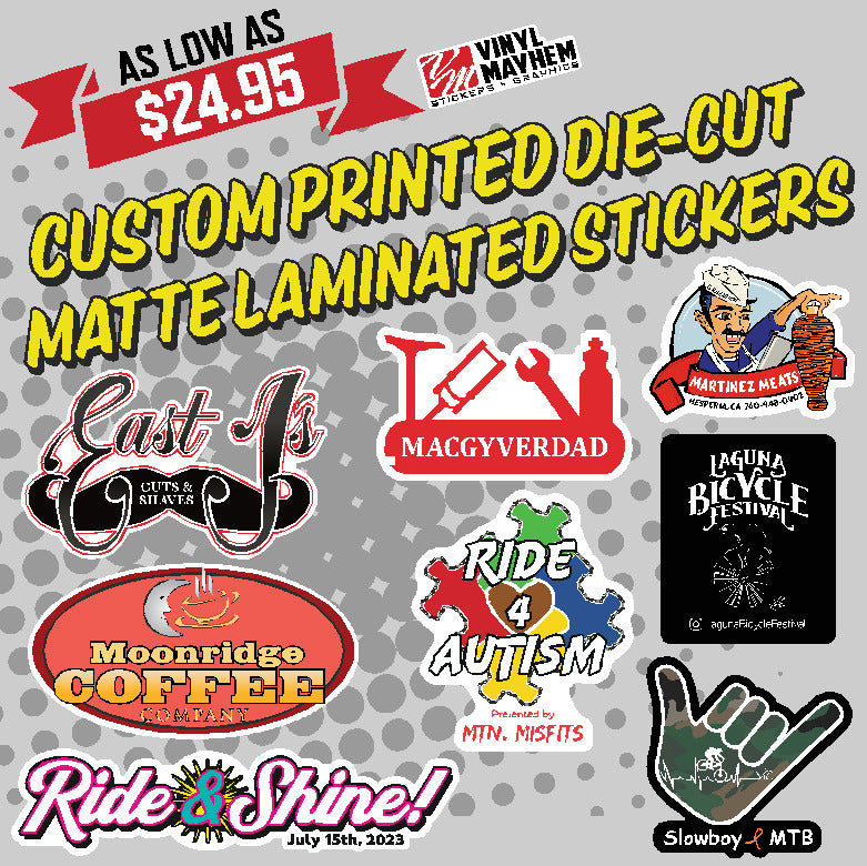 Printed Die Cut Matte Laminated Stickers | Fast Production & Shipping ...