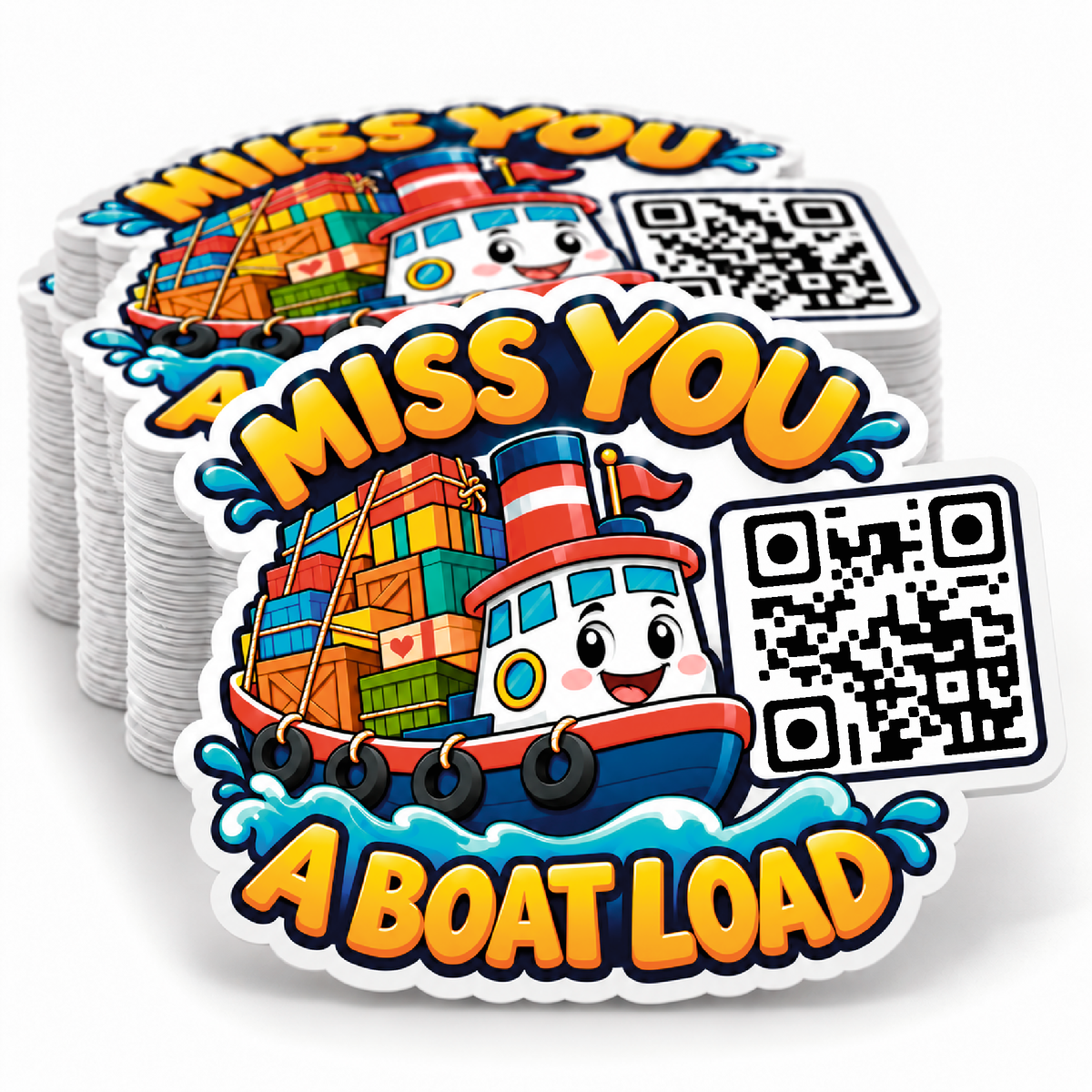 Custom QR Code Vinyl Die-Cut Laminated Stickers