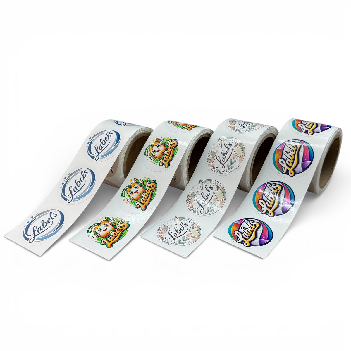 Custom Round Vinyl Labels on Rolls