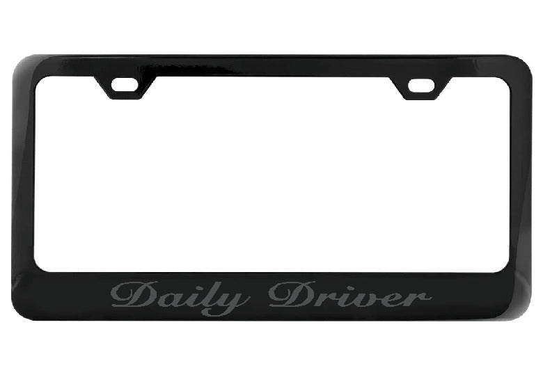 Daily Driver black license plate frame