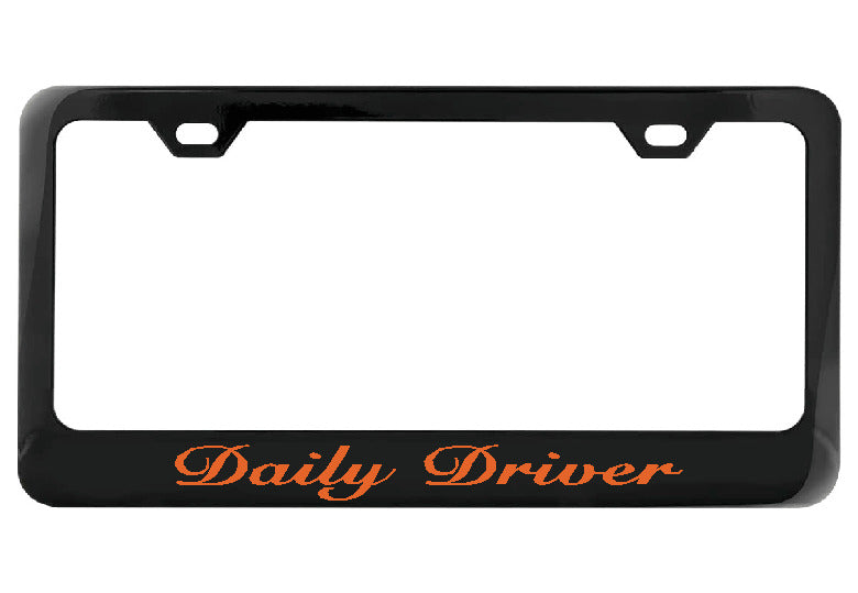 Daily Driver black license plate frame