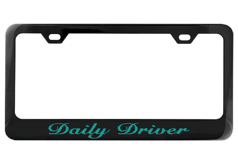 Daily Driver black license plate frame