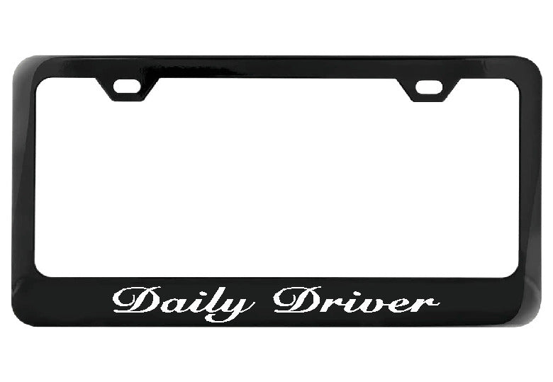 Daily Driver black license plate frame