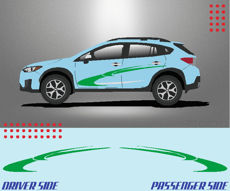 Double Swoosh vinyl graphic kit