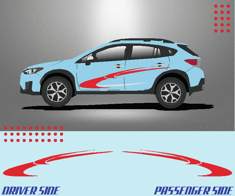 Double Swoosh vinyl graphic kit