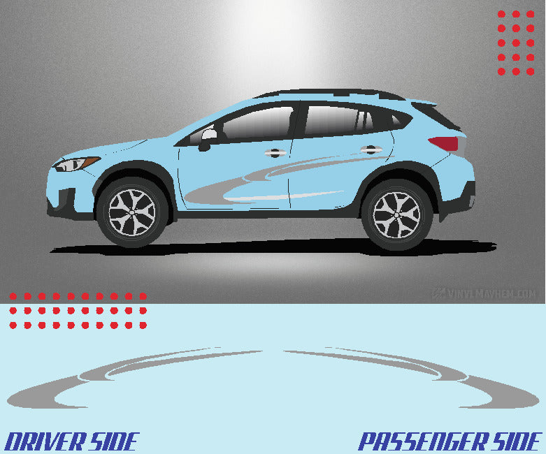 Double Swoosh vinyl graphic kit