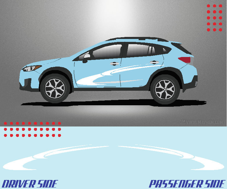 Double Swoosh vinyl graphic kit