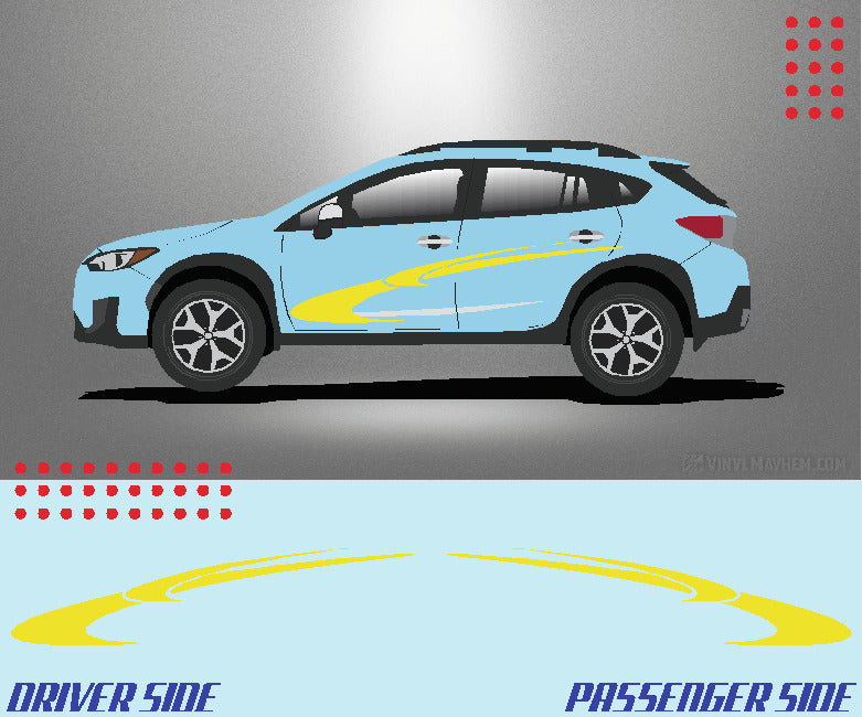 Double Swoosh vinyl graphic kit