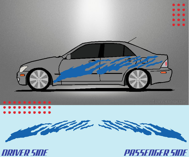 Ripped Streaks vinyl graphic kit