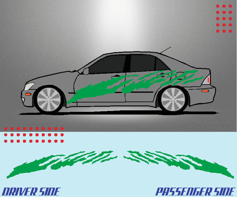 Ripped Streaks vinyl graphic kit