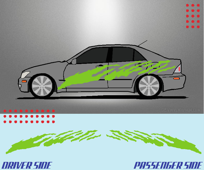 Ripped Streaks vinyl graphic kit