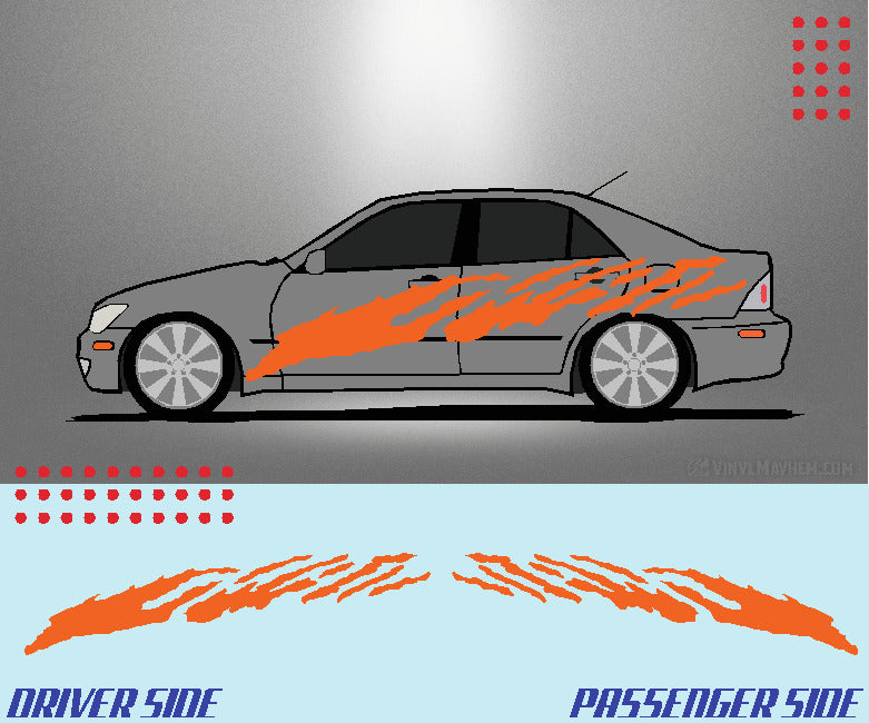 Ripped Streaks vinyl graphic kit