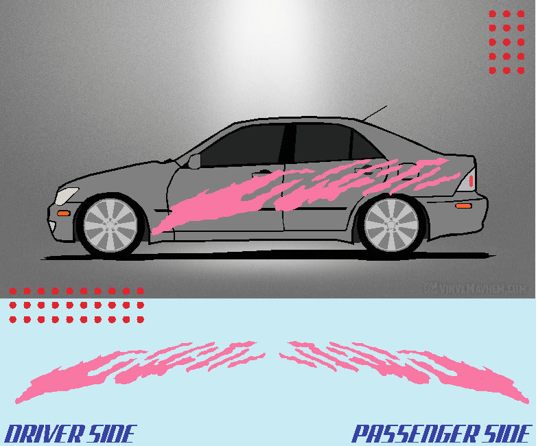 Ripped Streaks vinyl graphic kit