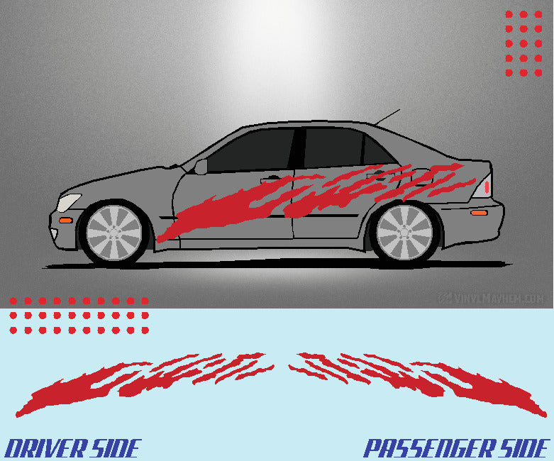 Ripped Streaks vinyl graphic kit