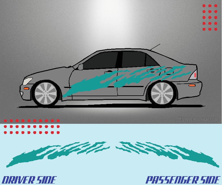 Ripped Streaks vinyl graphic kit