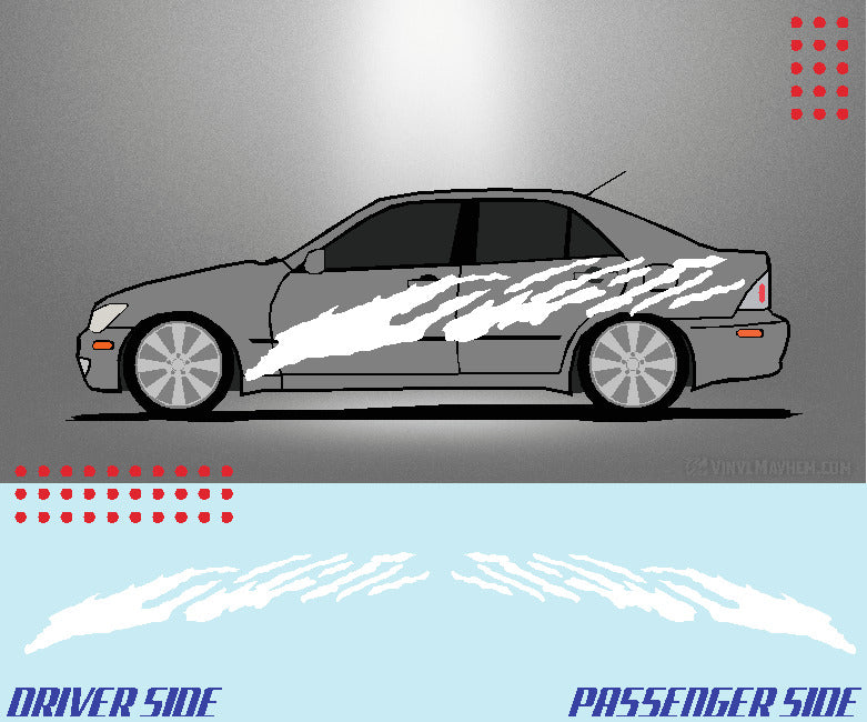 Ripped Streaks vinyl graphic kit