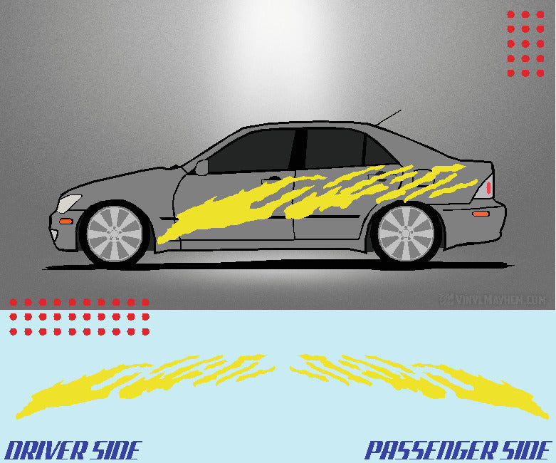 Ripped Streaks vinyl graphic kit