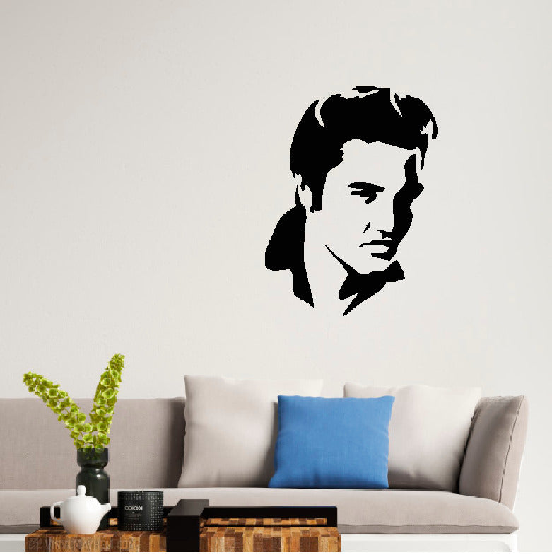 Elvis Presley looking to his left vinyl sticker