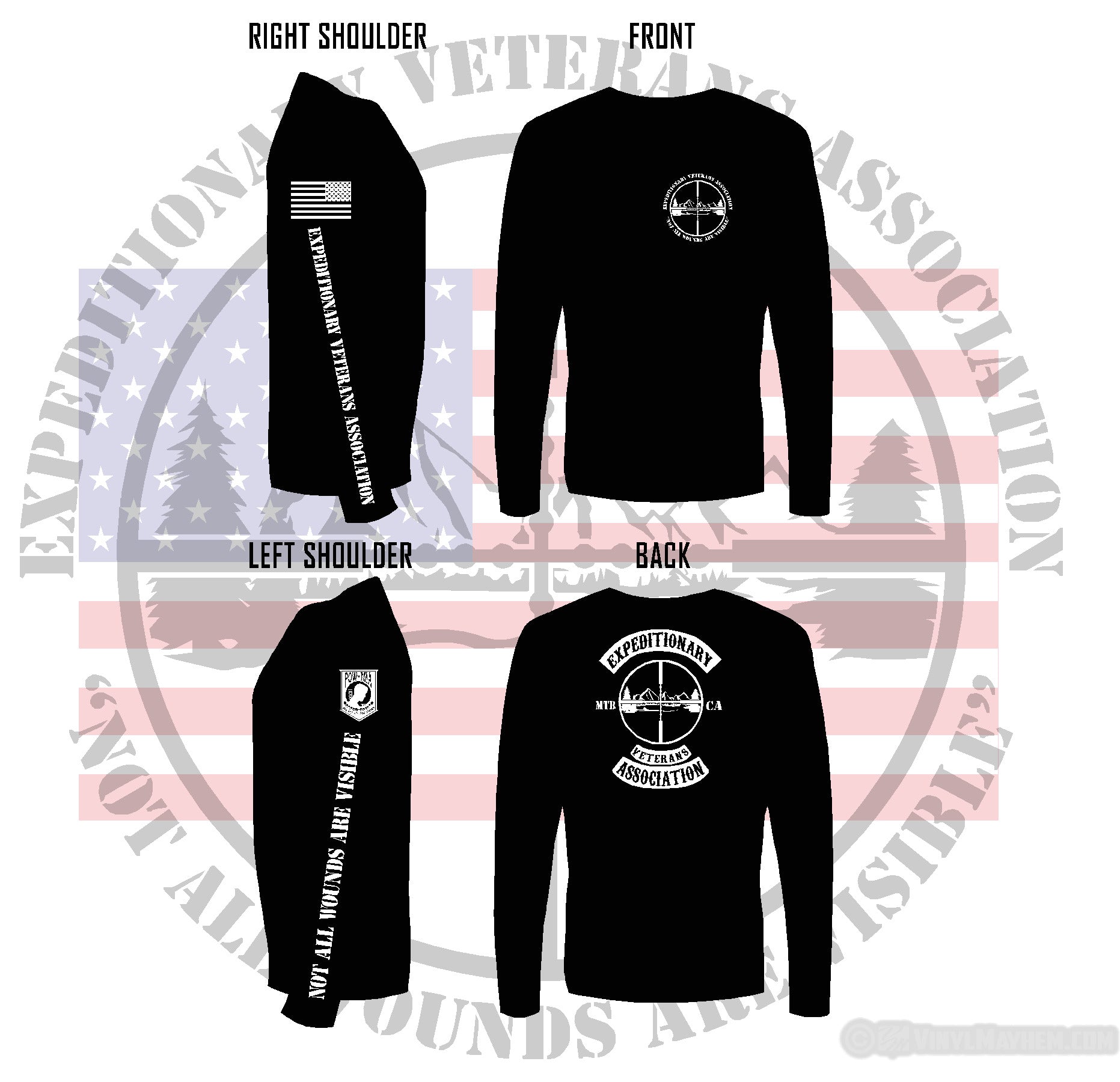 Expeditionary Veterans Association EVA California long sleeve shirt